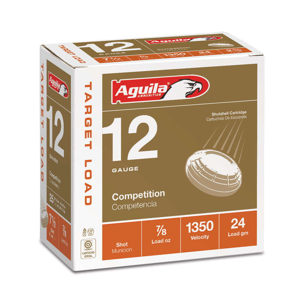 Ammunition Aguila Ammunition 7/8 oz 12Gauge AGUILA 1CHB1254 INT COMP 12G 2.75 #9   7/8  25/10 • Model: 7/8 oz